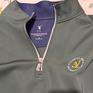 Fairway & Greene Forest Green Half-Zip Top
